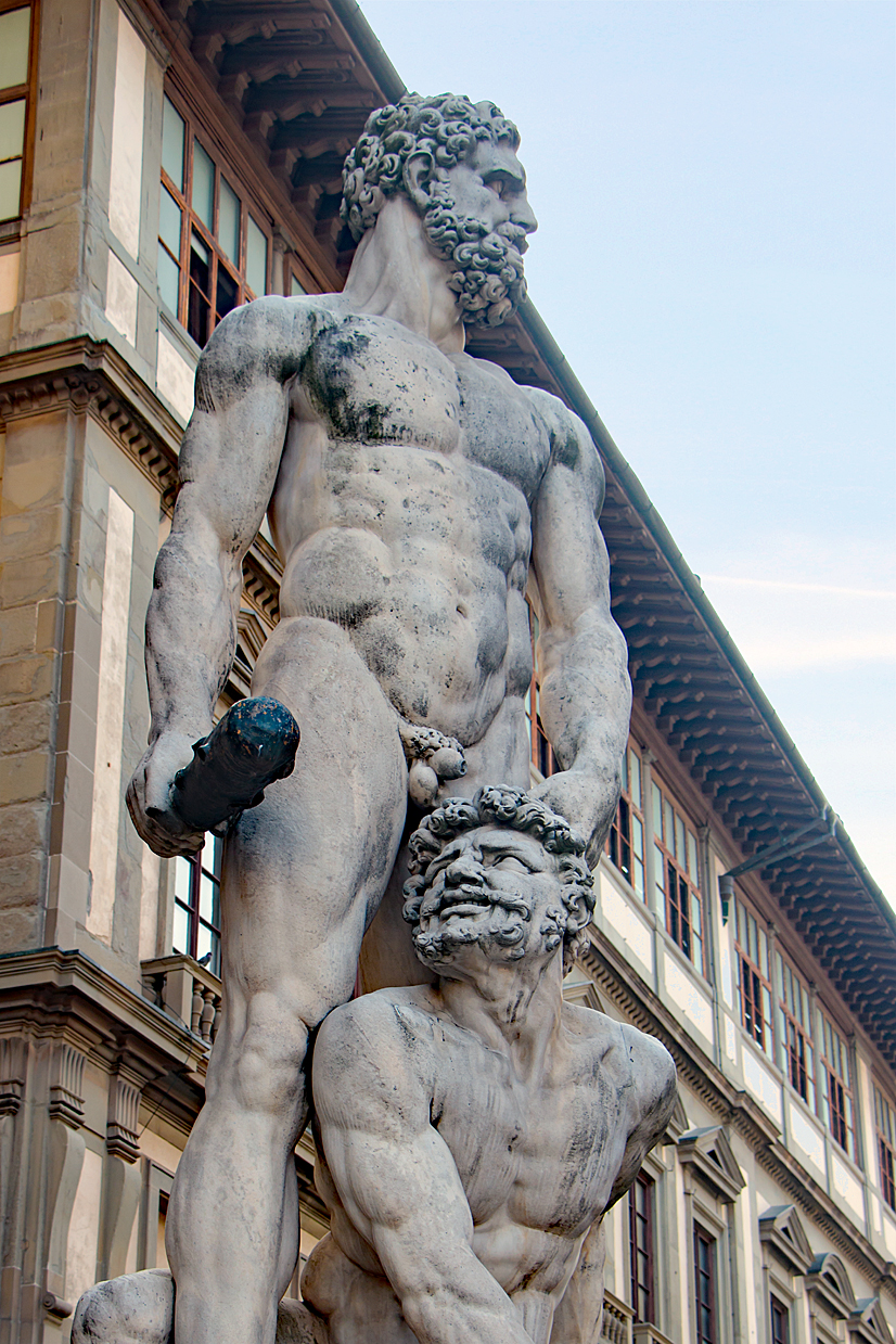 Statue Herkules und Caco in Piazza della Signoria