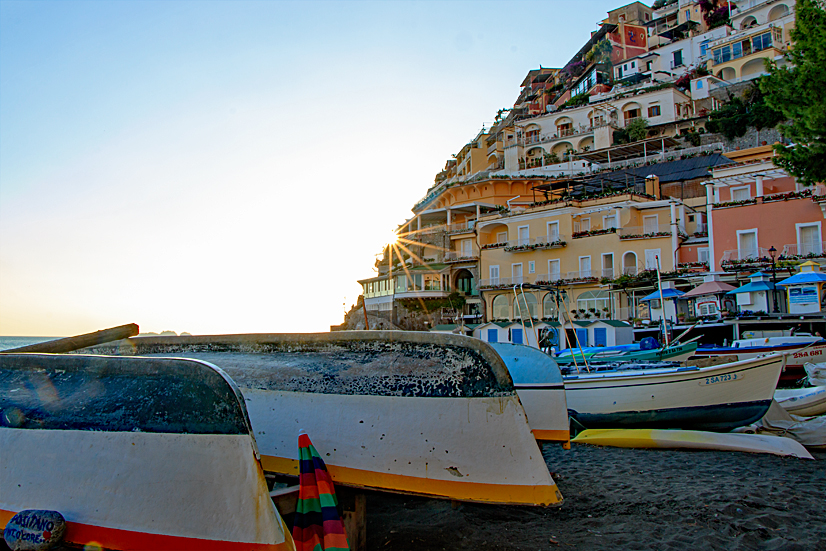 Fischerboote in Positano