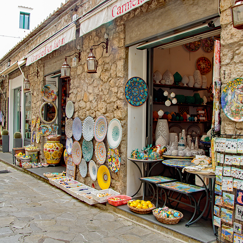 Keramik Boutique in den Gassen von Ravello