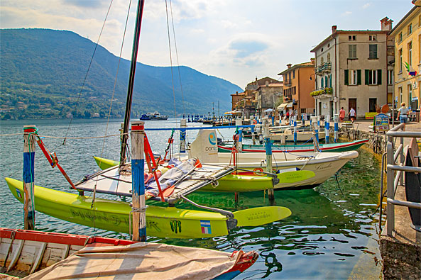 Insel Monte Isola im Lago Iseo war zu Fuß über die Floating Piers erreichbar