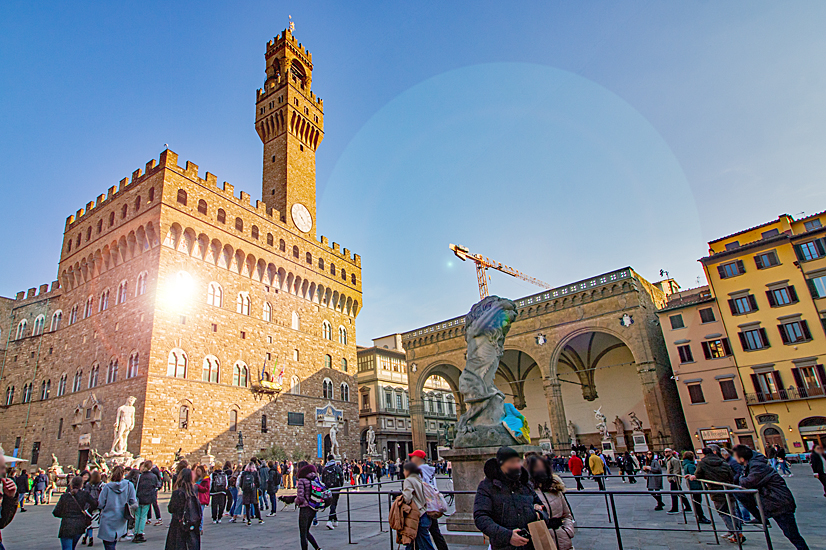 Piazza della Signoria mit Loggia dei Lanzi Piazza della Signoria mit Loggia dei Lanzi