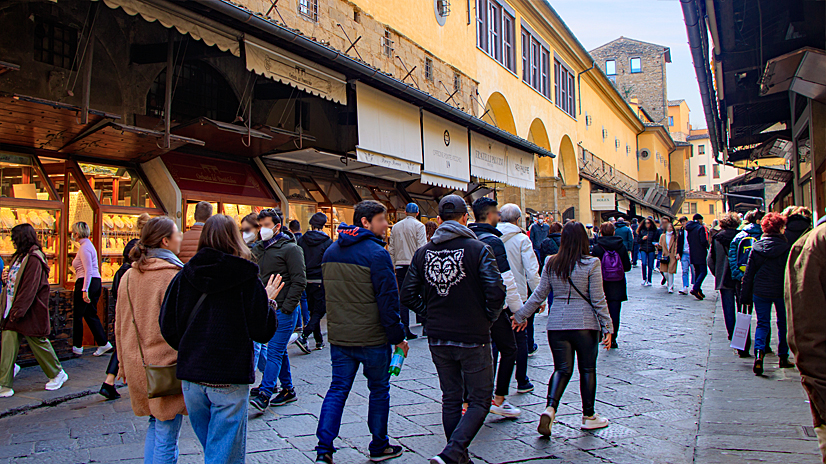 Goldschmiede auf Ponte Vecchio Goldschmiede auf Ponte Vecchio