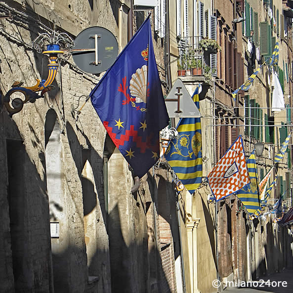 Flaggen der Stadtteile, Contrade Siena